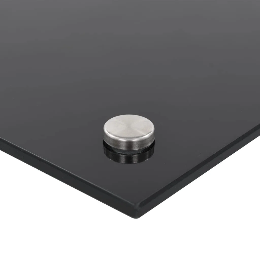 Furniture select-Lot de 2 crédence de cuisine en verre trempé Noir 80 x 60 cm