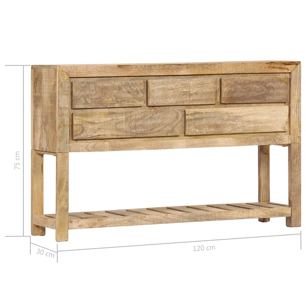 vidaXL Buffet Commode Dressoir Armoire de Rangement Meuble de Rangement Salon Chambre Cuisine Intérieure Maison Bois de Manguier Massif