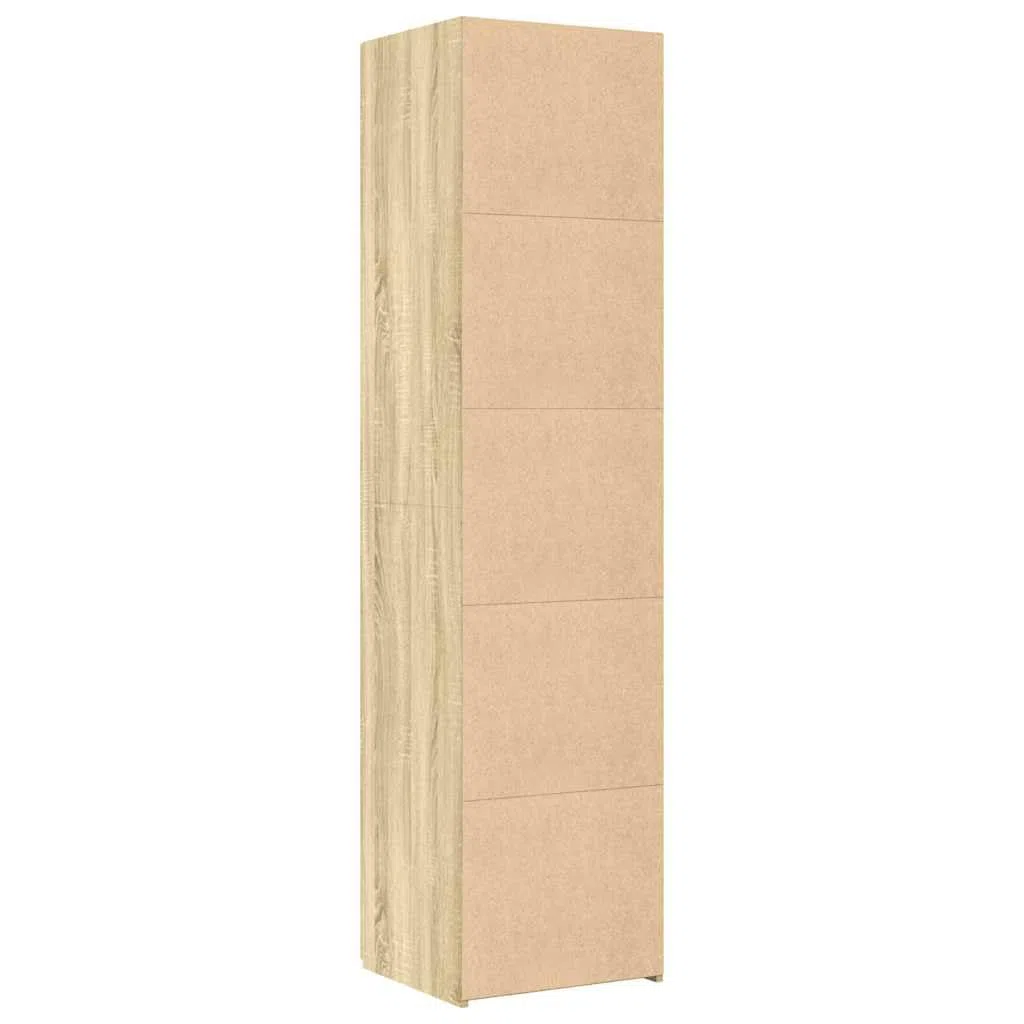 Meuble haut en bois de chêne Sonoma 45 x 42,5 x 185 cm avec portes et étagères, polyvalent pour salon, chambre à coucher, couloir, espace de rangement, commode moderne, buffet, buffet