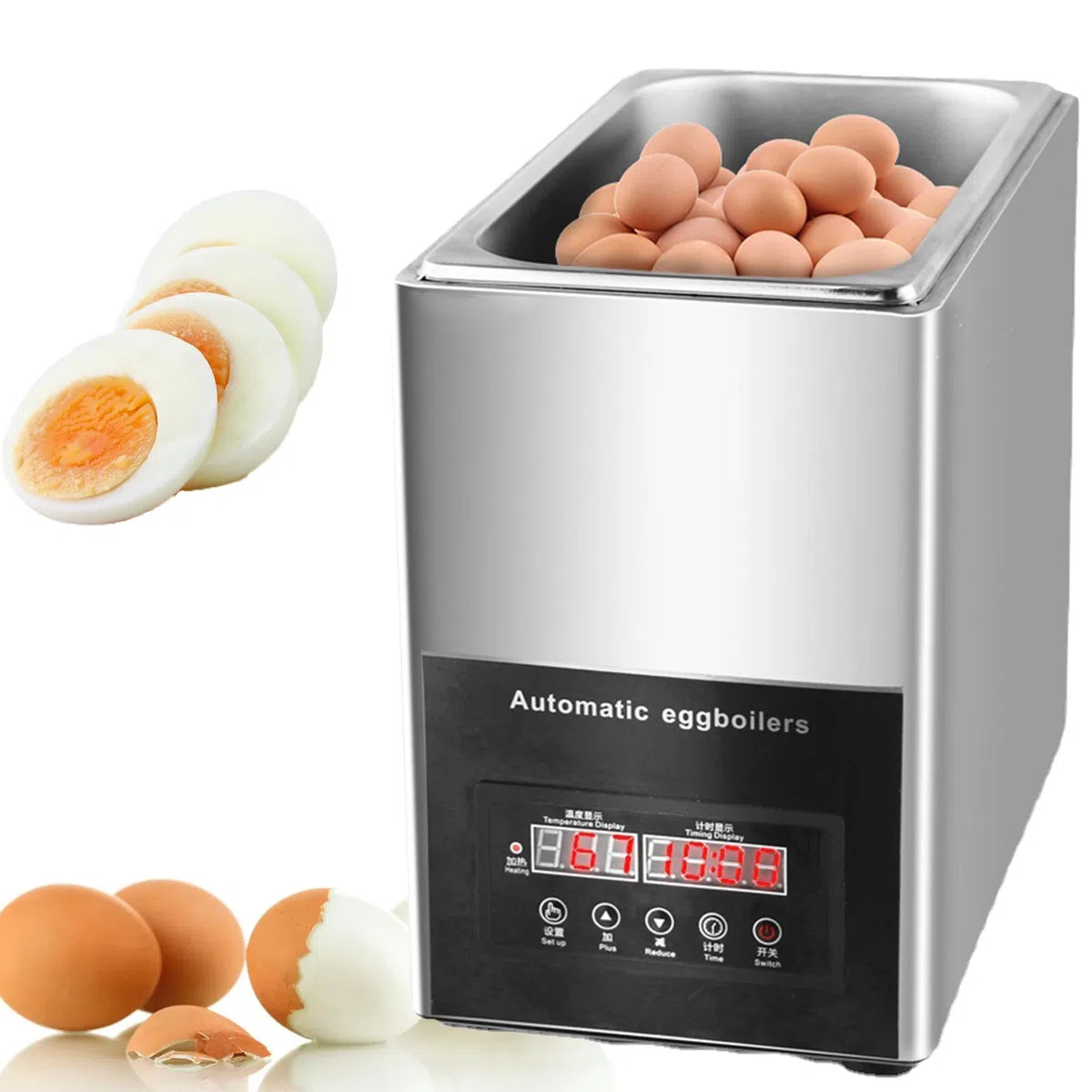 Cuiseur à œufs Professionnel 50 œufs, Cuisson Rapide, minuterie pour œufs durs et à la Coque, Cuisson Vapeur pour œufs de Source Chaude, idéal pour la Cuisine