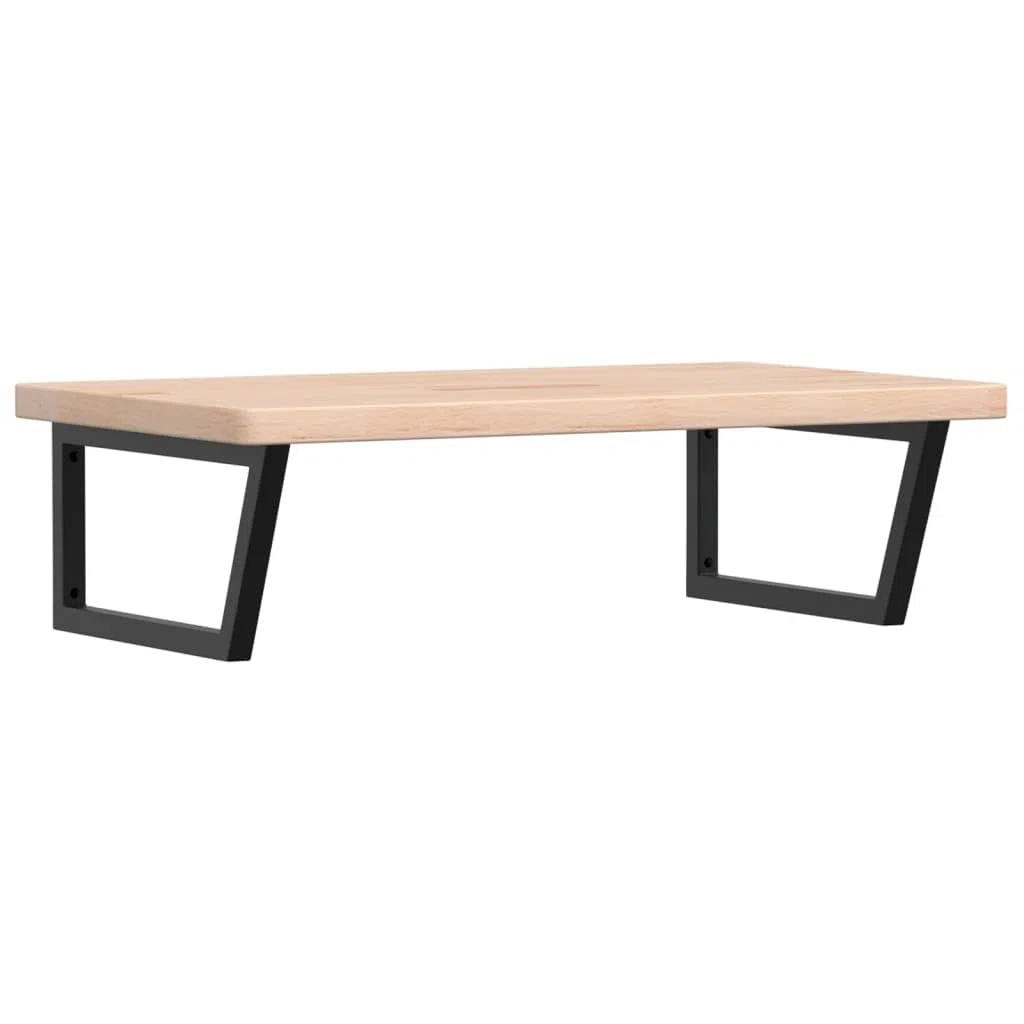 Plateau de lavabo avec support en acier et bois massif chêne - Armoire de cuisine - Armoire de salle de bain - Armoire de cuisine pour salon, toilettes, chambre d'amis, salle de bain