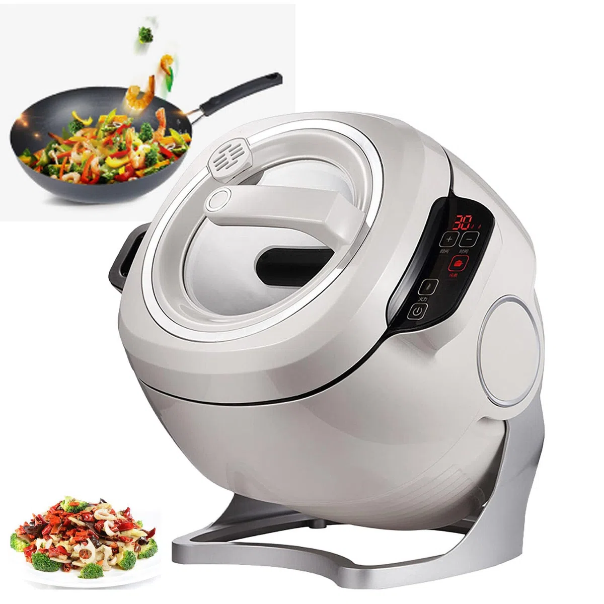 Cuiseur à Sauter Automatique,Machine À Riz Frit Au Wok de Cuisson