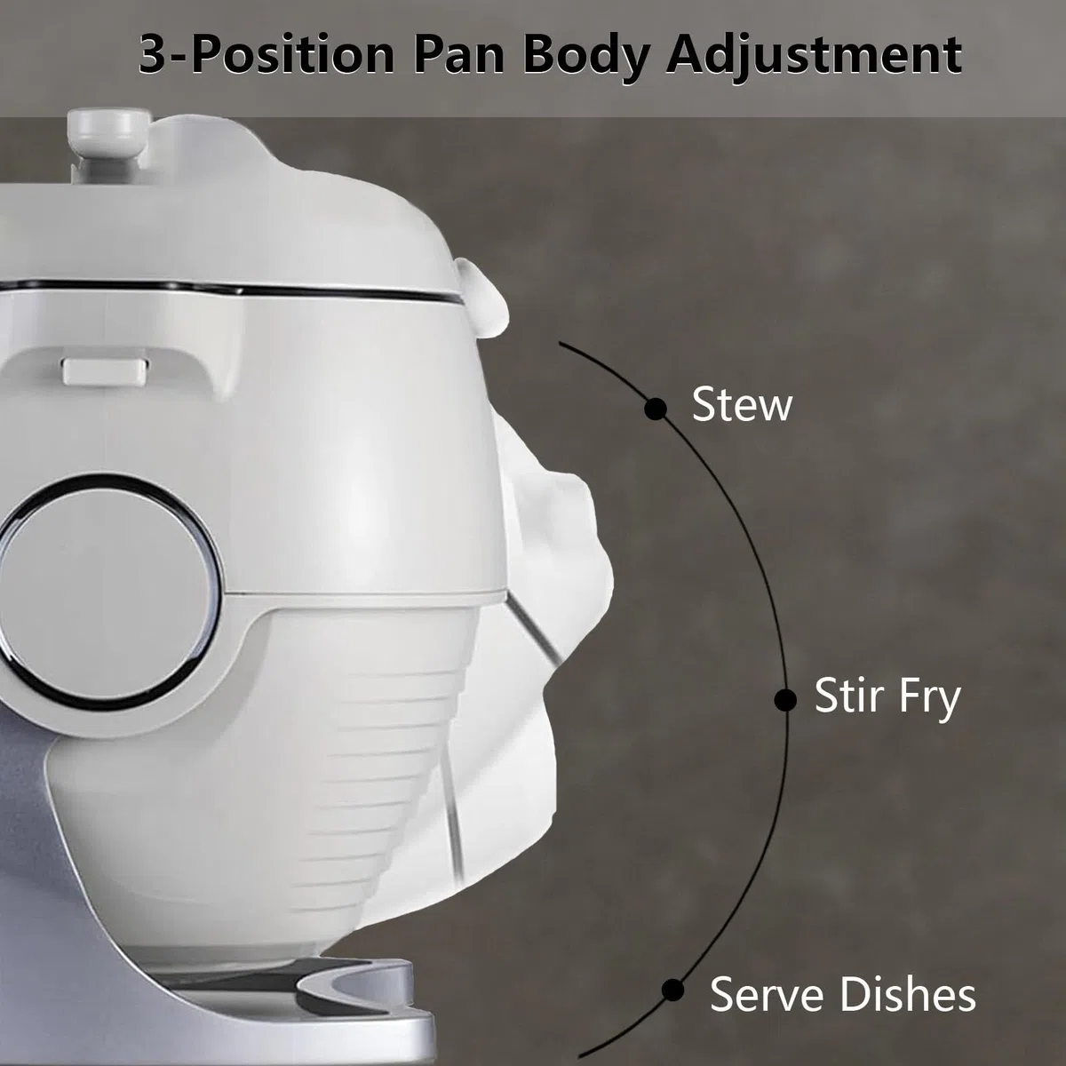 Machine à riz frit, wok de cuisson automatique avec capacité de 6 L, machine à riz frit à tambour rotatif à 360 ° pour faire sauter, cuire à la vapeur et cuisiner