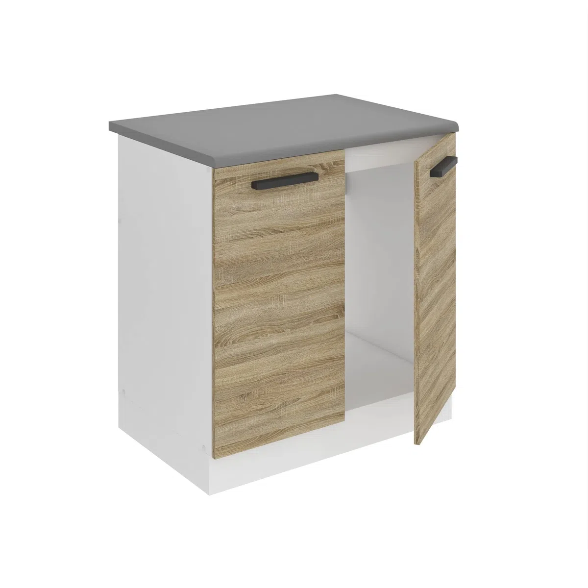 Belini Meuble évier SDZ 80 cm, avec Plan de Travail, Chêne Sonoma