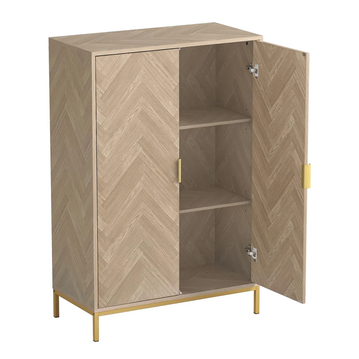 Buffet de rangement moderne avec 3 étagères réglables