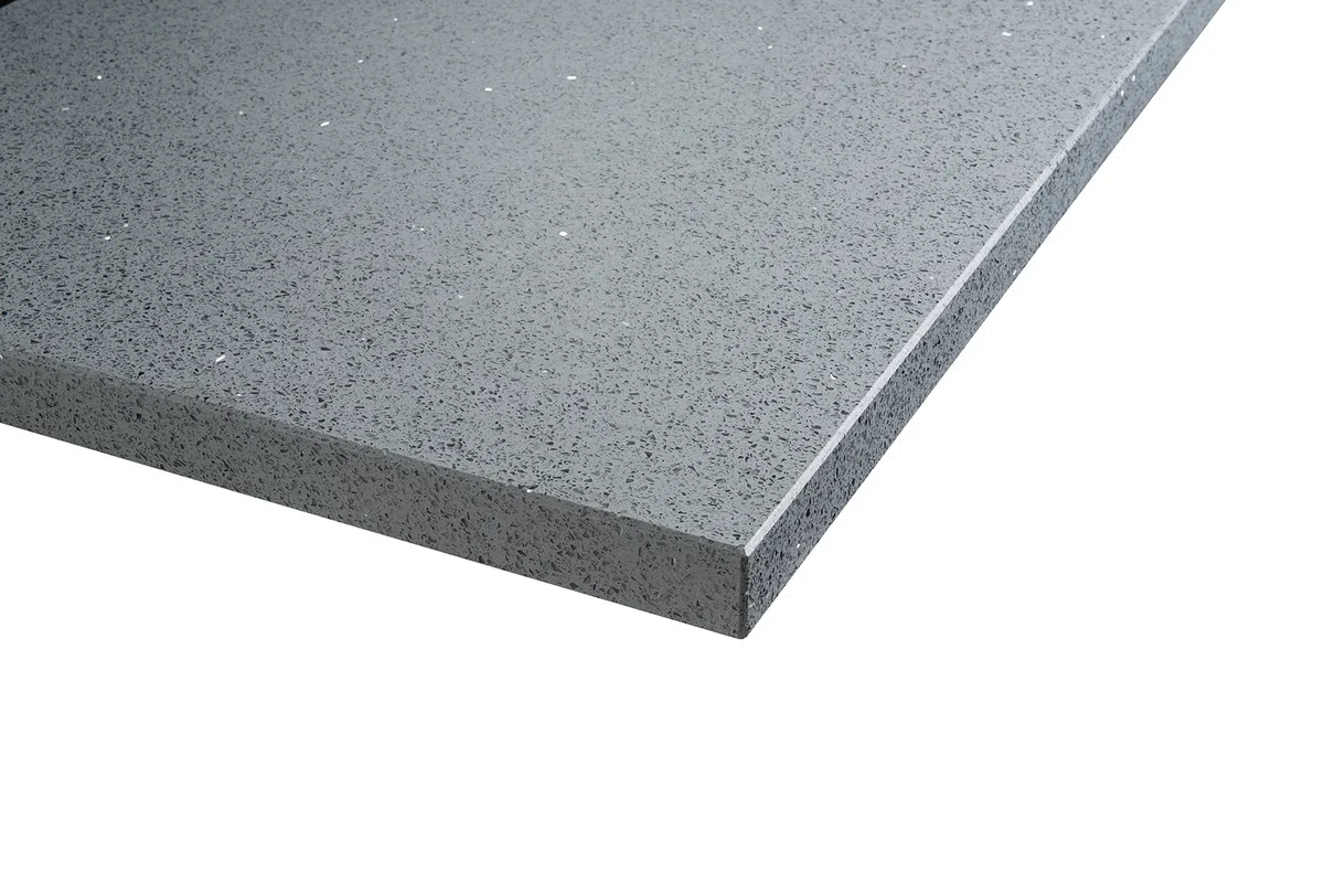 Maxtop Plan de travail de cuisine en quartz 2400 x 600mm Gris étain