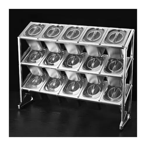 Nizer Étagère à épices extensible – 2/3 niveaux pour cuisine, condiments, assaisonnements et sauces, garde-manger, étagère de rangement pour buffet de cuisine et comptoir (84 x 19 x 63 cm)
