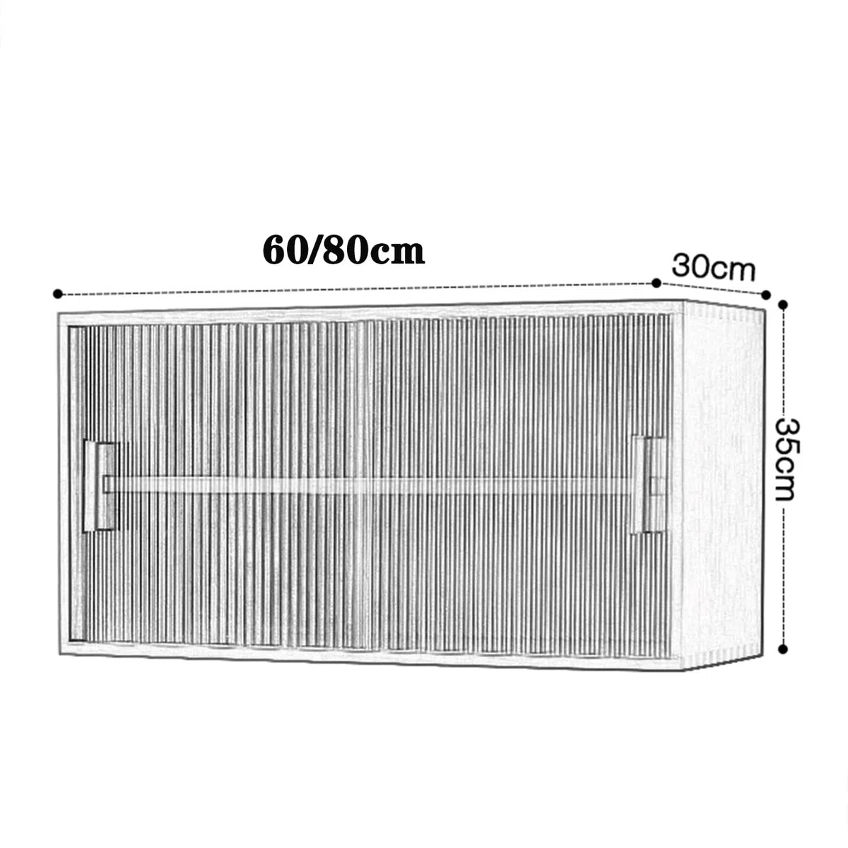Armoire murale polyvalente en bois massif pour entrée, bureau, salon, cuisine - Blanc - 60 x 30 x 35 cm