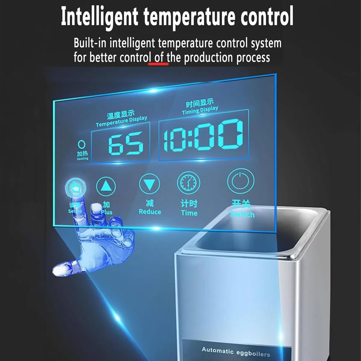 Cuiseur à œufs électrique Cuiseur à Vapeur pour œufs durs pochés Cuiseur Rapide pour œufs avec arrêt Automatique, capacité de 50 œufs