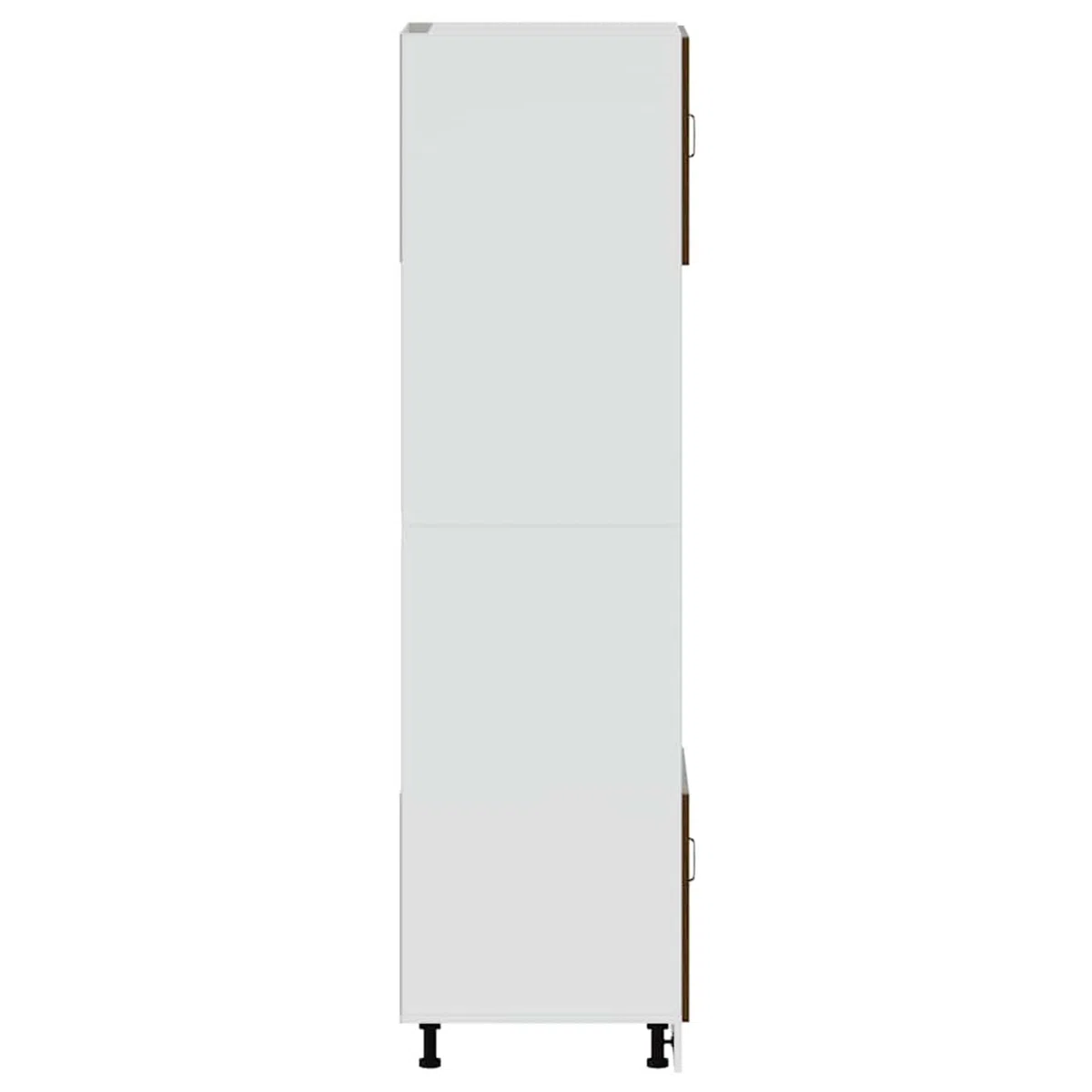 ATOMSTACK MAKER Lot de 2 armoires de cuisinière (60 x 57 x 207 cm, aspect chêne marron) – Pieds réglables, matériau en bois, pour cuisine encastrée, armoire de four et micro-ondes, peu encombrant et