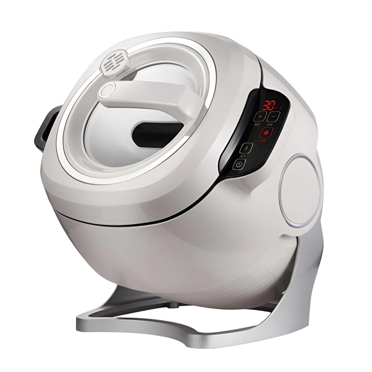 Machine de cuisson automatique 6L, cuiseur à riz frit intelligent multifonction, robot culinaire à tambour avec écran tactile, chauffage 3D rotatif à 360° pour une utilisation à domicile et en re