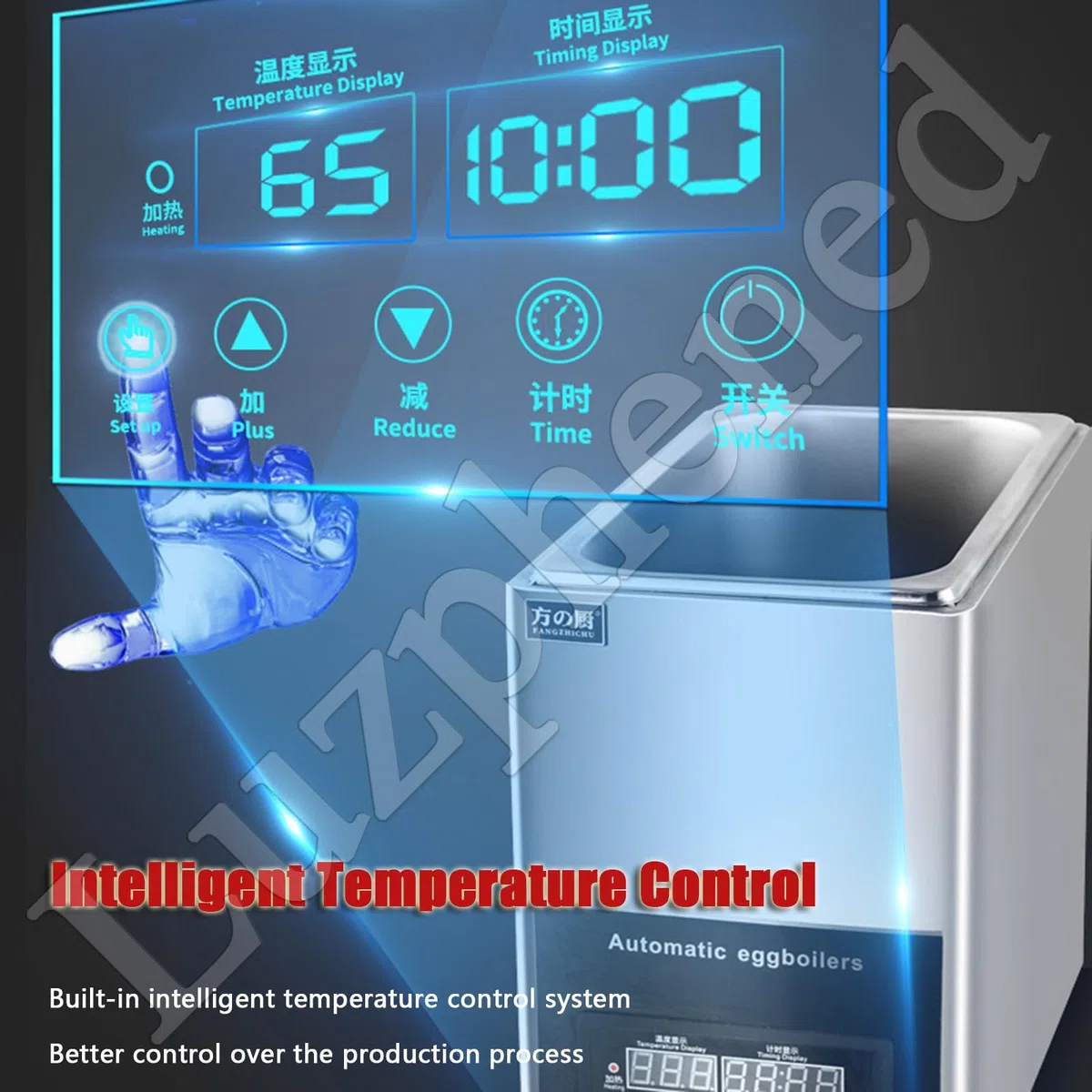 Cuiseur à œufs durs, cuiseur à œufs Professionnel, cuiseur à œufs de Source Chaude, cuiseur à œufs Rapide en Acier Inoxydable 50 œufs avec arrêt Automatique, minuterie de 0 à 99 Minutes