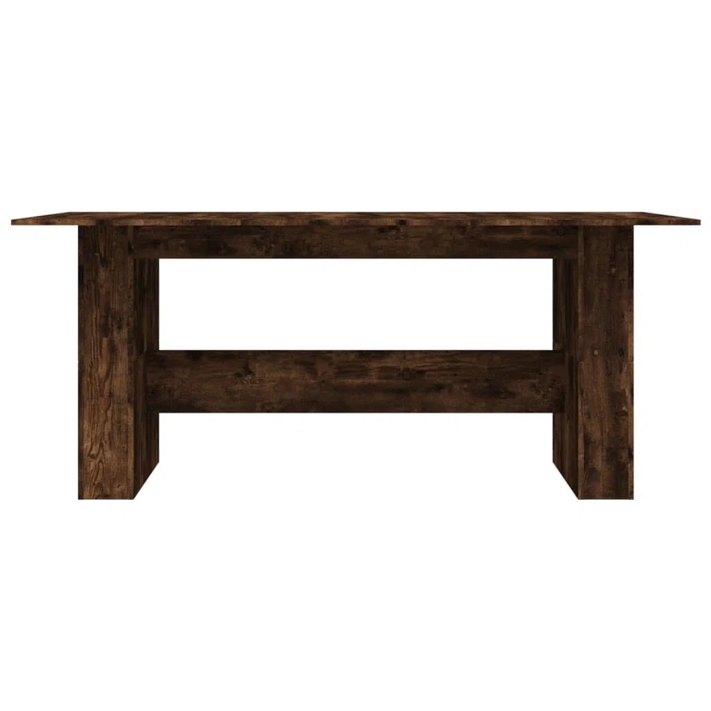 Table à manger en chêne fumé - 180 x 90 x 76 cm - Table de cuisine minimaliste avec plateau de table robuste pour salle à manger et restaurant
