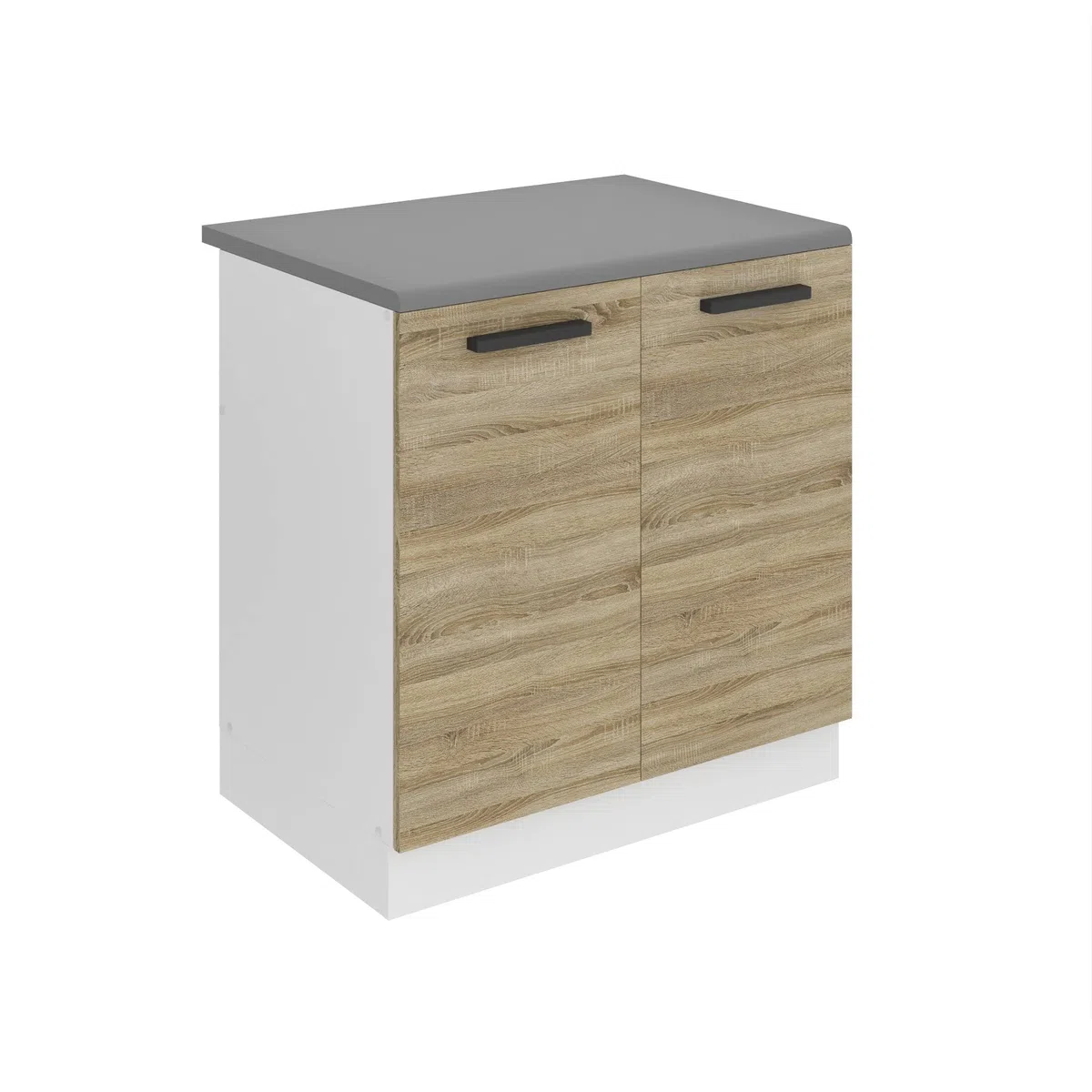 Belini Meuble évier SDZ 80 cm, avec Plan de Travail, Chêne Sonoma