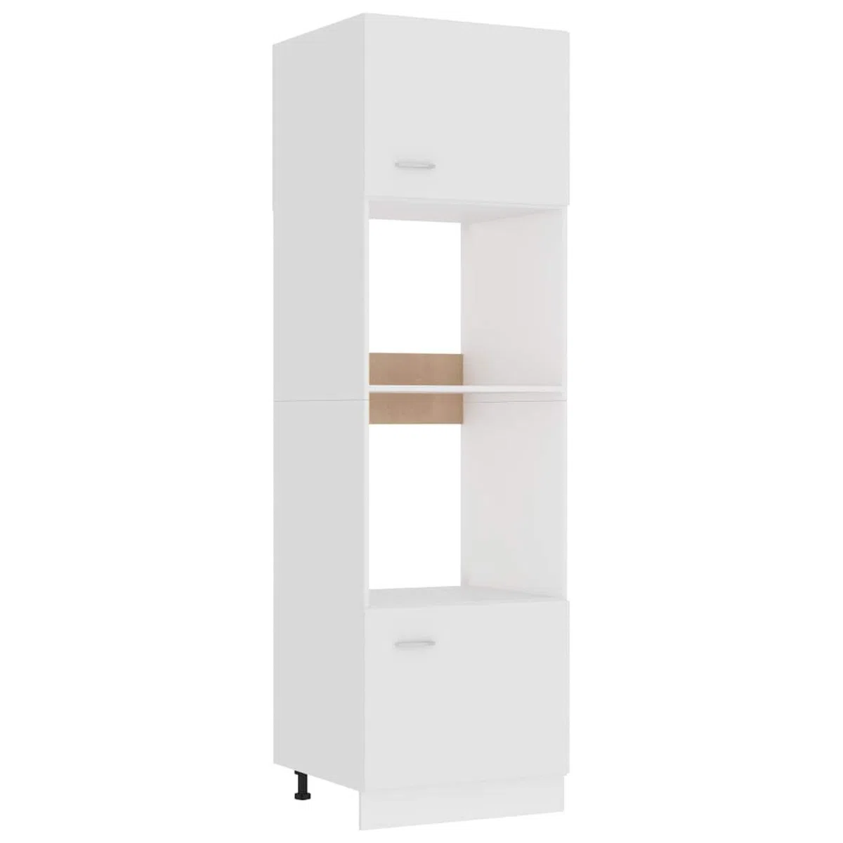 ARKEM Armoire à Micro-Ondes Blanc 60x57x207 cm Aggloméré,Meuble Four Et Micro Ondes,Olonne Four Encastrable