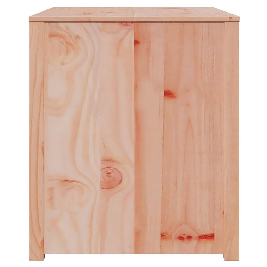 MEPPEL Armoire de cuisine marron aspect chêne en pin massif 106 x 55 x 64 cm avec beaucoup d'espace de rangement, étagères, porte et tiroir pour vaisselle, couverts
