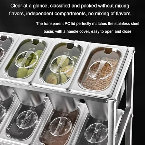 Nizer Étagère à épices extensible – 2/3 niveaux pour cuisine, condiments, assaisonnements et sauces, garde-manger, étagère de rangement pour buffet de cuisine et comptoir (84 x 19 x 63 cm)