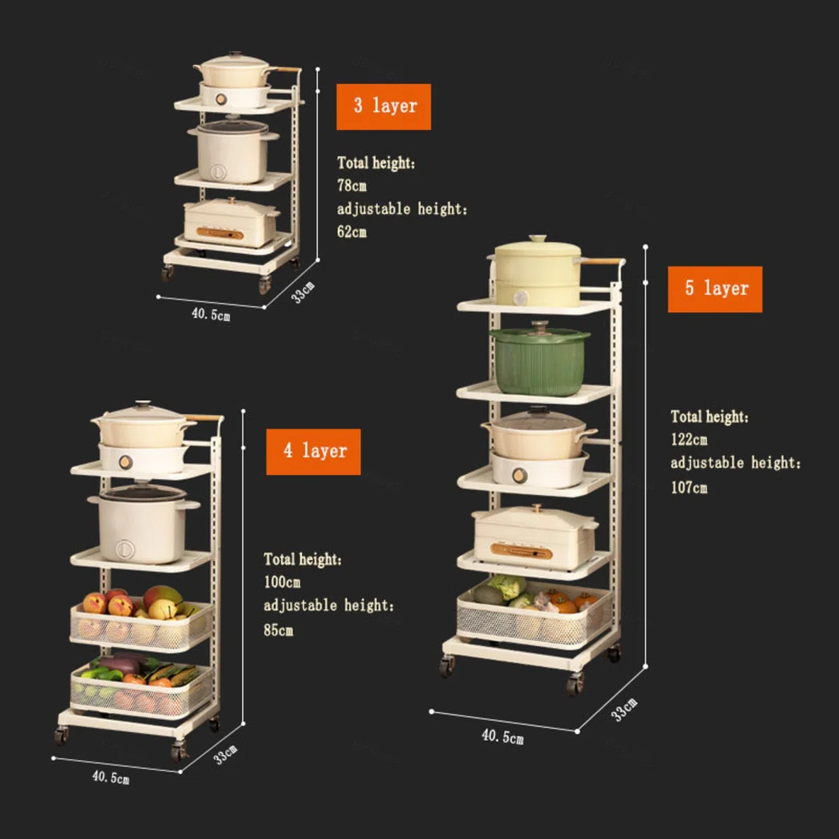 Armoire interne pour casseroles et poêles - Économie d'espace - Étagère de cuisine en métal de 3 x 3 cm - Tiroir blanc - Solution de rangement pour armoires et assiettes de cuisine.