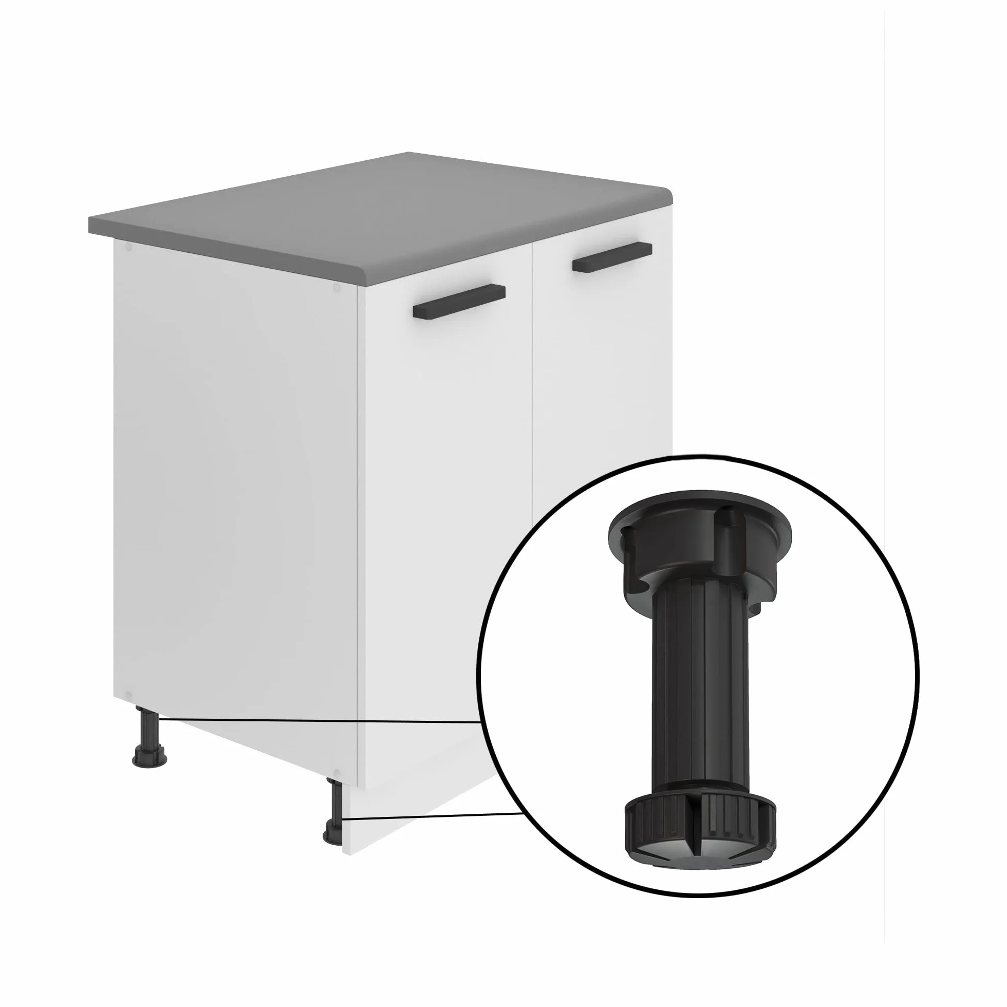 Belini Meuble évier SDZ 80 cm, avec Plan de Travail, Chêne Sonoma