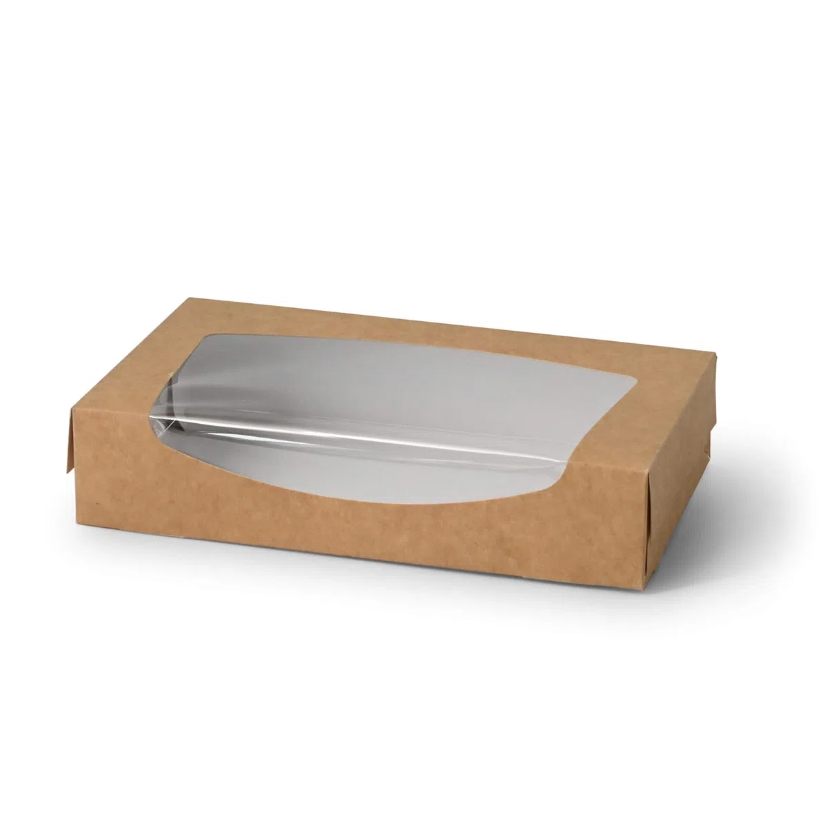 BIOZOYG Boîtes en carton bio avec fenêtre I Boîtes à emporter avec grande fenêtre en PLA - étanche aux liquides - compostable I 400 boîtes à pâtisserie I boîte à gâteau 900ml