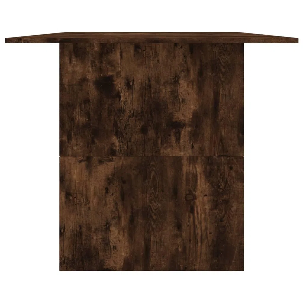 Table à manger en chêne fumé - 180 x 90 x 76 cm - Table de cuisine minimaliste avec plateau de table robuste pour salle à manger et restaurant