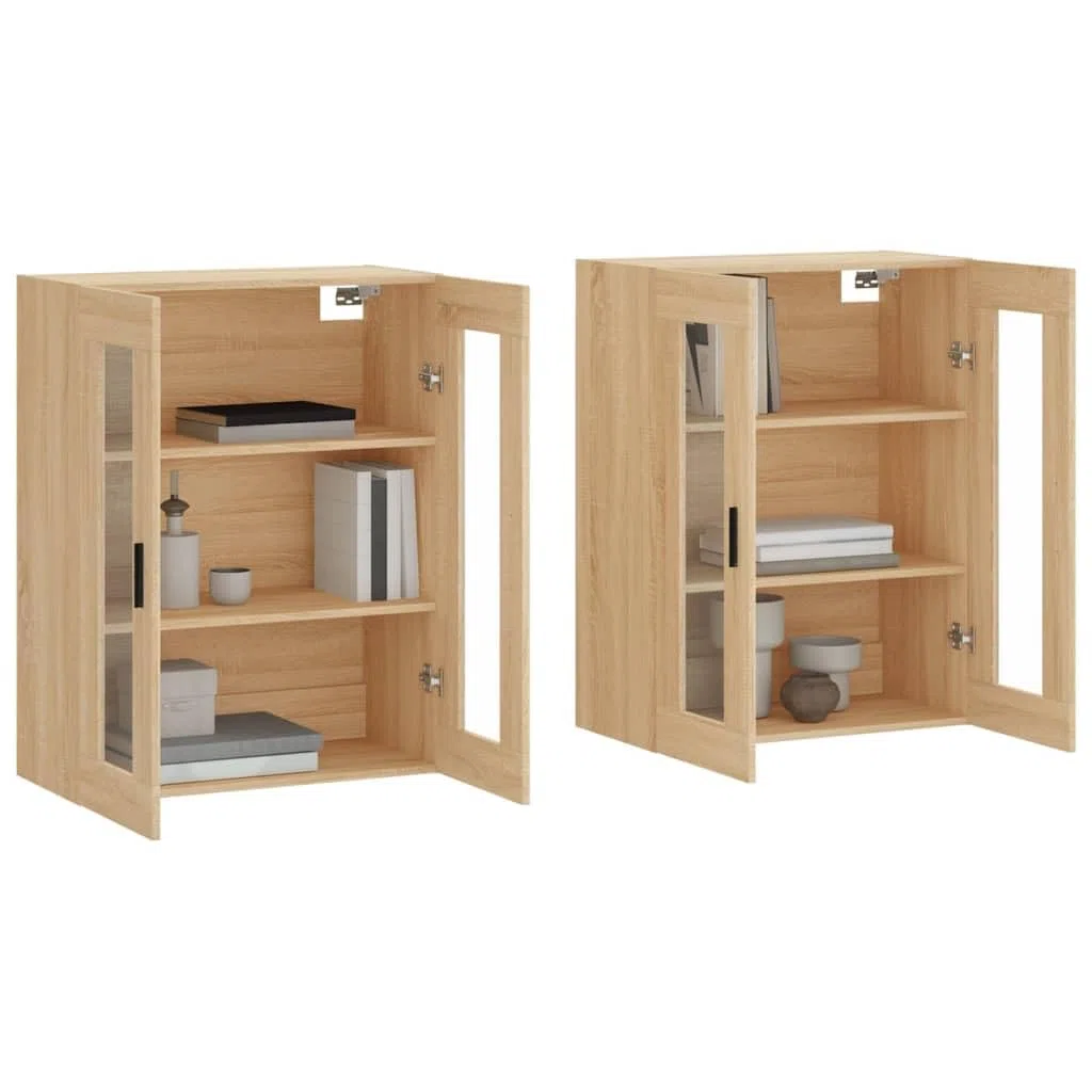 Lot de 2 armoires murales en chêne Sonoma 69,5 x 34 x 90 cm