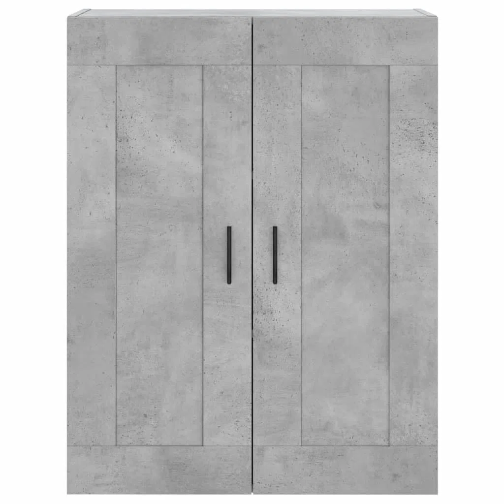 Meuble haut gris béton 69,5 x 34 x 180 cm avec pieds en métal